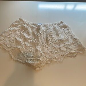 Eberjey lace white shorts small